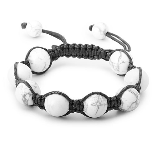 bracelet perles howlite blancr 1566